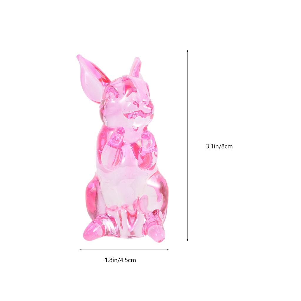 Crystal Standing Rabbit Statue Premium Durability Desktop Ornament Adorable Bunny Decor for Living Room Home Decoration
