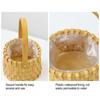 Mini Miniature Dollhouse Basket Handmade Fashion Hand Woven Basket DIY Paper Vine Handheld Flower Basket