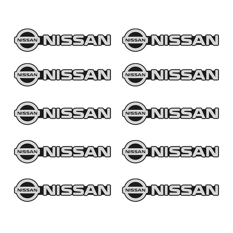 4pcs/10pcs 3D Aluminum Speaker Stereo Speaker Badge Emblem Sticker For Nissan Sylphy N7 Teana Qashqai Note J10 J11 Navara Patrol