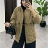25 Spring New Women's Clothing Fashion Style round Neck Long Sleeves Large Loose Pockets Single Breasted Short Jacket