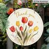 2D Flat Retro Aluminum Wall Stickers, Available In Various Sizes. Tulip Thank-you Decoration for Teacher's Day. A Gentle Floral Style, Perfect for