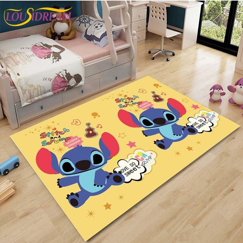 Anime Stitch Carpet Kids Carpets Living Room Tea Table Mats Bedroom Rug Washable Floor Mats Household Area Mat
