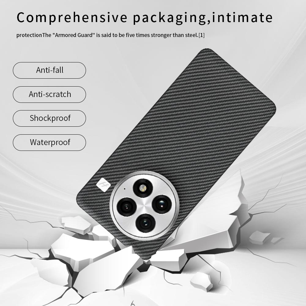 600D Real-thin Carbon Fiber Phone Case for Oneplus 13/13R/OnePlus 13T/13s Case Aramid Fiber Fabric Thinhard Balck Slim Magnetic