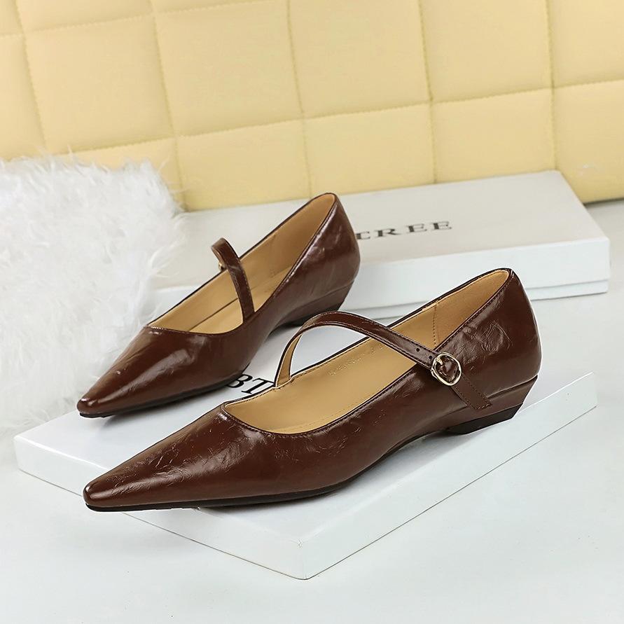 Fashion Designer Vintage Spring Women Mary Jane Shoes Fashion Shallow Buckle Shoes Elegant Low Heel Shoes Zaptos Mujer