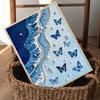 Crystal Pearl Painting 5D DIY Frame Decoration Painting Blue Coast Home Wall Decoration Transparent Pearl Gemstone Painting Picture Art Crafts