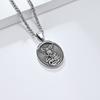 2026 Stylish Vintage St. Michael's Archangel Necklace Oval Shield Knight Guardian Pendant