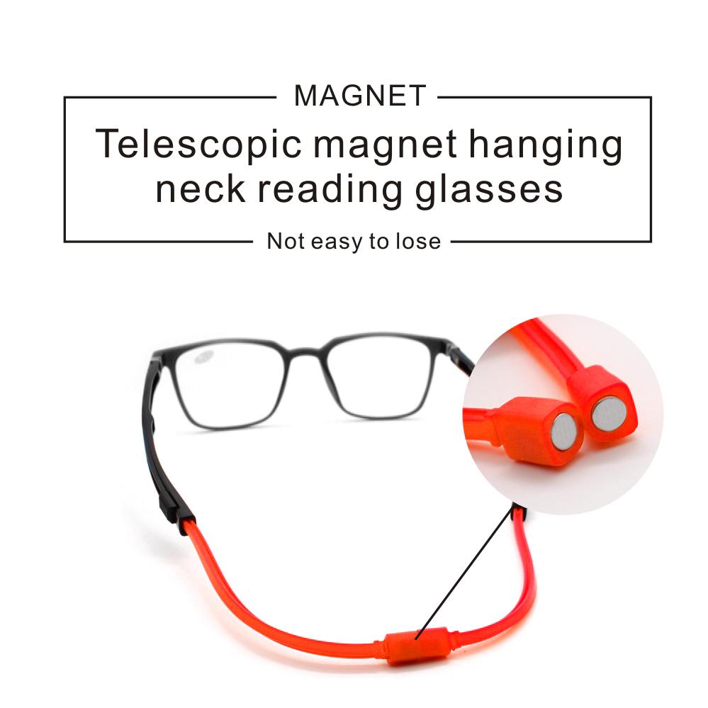 Tr90 Readers Reading Eyewear Male Magnet Portable Diopter Hanging Neck 1.0 1.5 2.0 2.5 3.0 3.5 Premium Quality Daily Wear