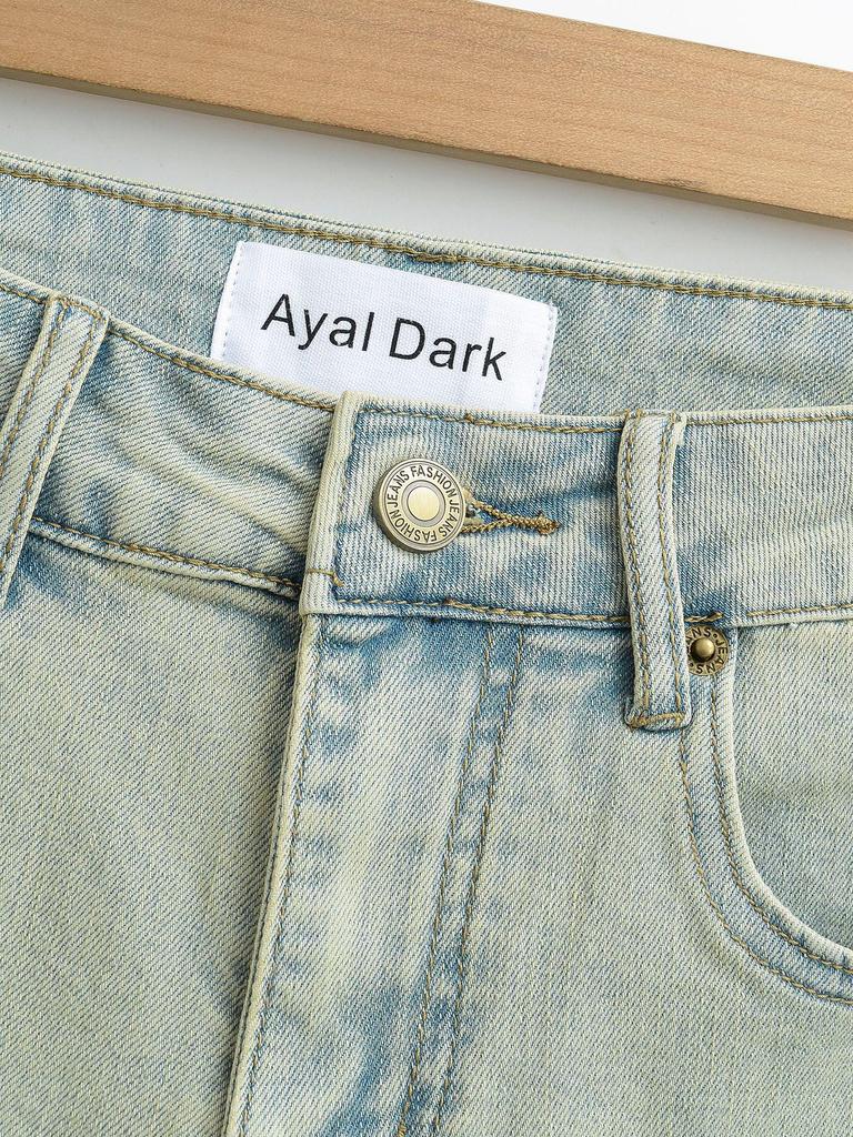 Women's High-Waisted Elastic A-Line American Retro Denim Shorts - Spring & Autumn