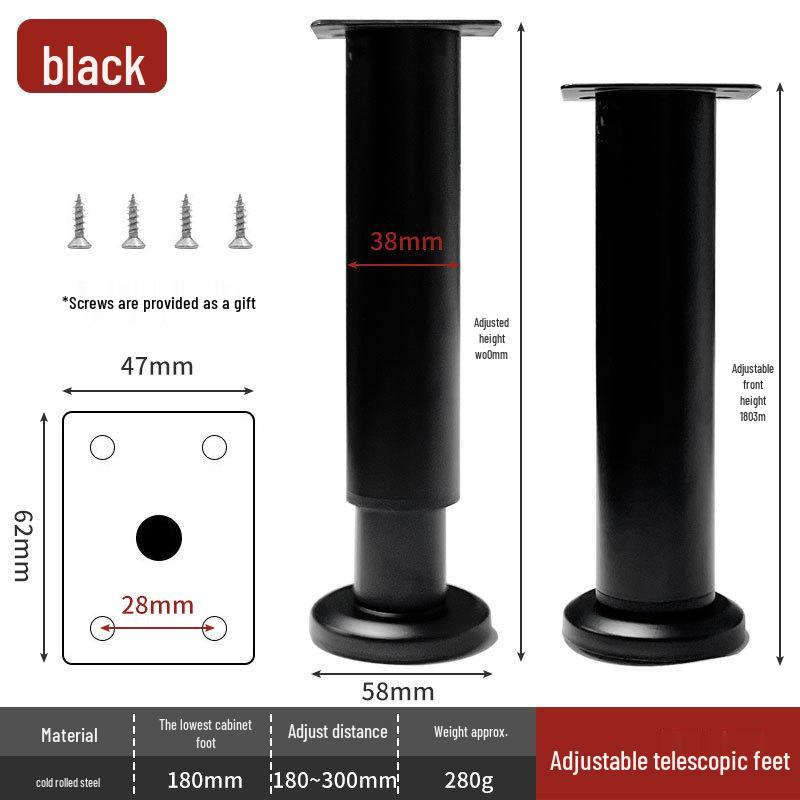 Adjustable Stainless Steel Furniture Legs for Cabinets and Tables