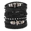 European and American New Jewelry Personalized Hand-woven Bracelet Simple Multi-layer Diy6-piece Set Combination Men's Bracelet