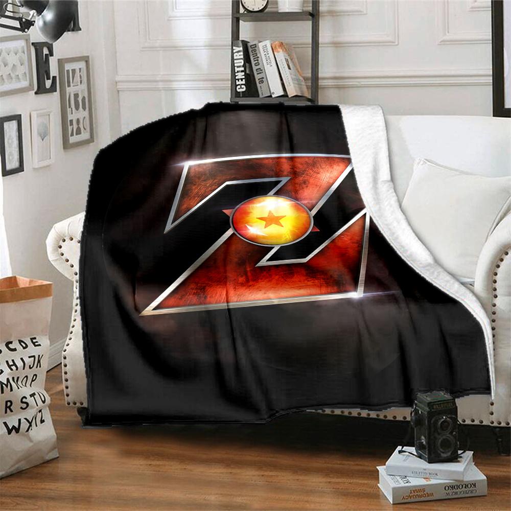 1pz Coperta in Flanella con Motivo Logo Dragon Ball Z Adatta a Tutte le Stagioni Per Arredamento Casa Calore e Comfort Regali Regalo Festivo