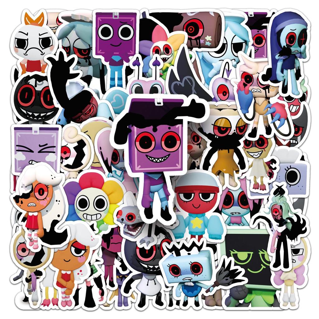 50 Game Dandy's World Cartoon Character Stickers - Waterproof for Scooters, Helmets, Phones