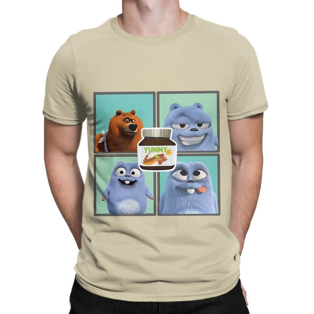 Grizzly and the lemmings Funny 100 Cotton TShirt Grizzy and the Lemmings Tees Tops For Unisex