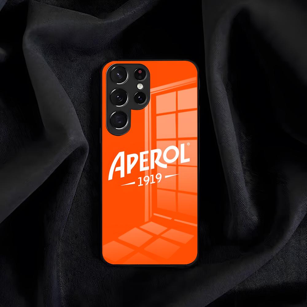 A-Aperol S-Spritz Pouzdro na telefon Pro Samsung S26 S25 Edge S24 S23 S22 S21 S20 Ultra Plus FE Skleněný kryt