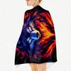 1PC Flaming wolf sprit Lion Towel for family or friends Gifts Quick-Dry Beach Towel For Yoga Tourism Beach GYM Camping Swimming