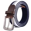 No Infinitely Adjustable Stretchy Mesh Gentleman Men's Belt, Holes, Belt, Braided, Casual, Business, Golf, (Navy, White, Gray)
