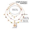 Bohemian Niche Crushed Stone Beaded Necklaces Vintage Chain Tassel Collarbone Choker Necklace Set Multilayer Retro Daily Women's Jewelry