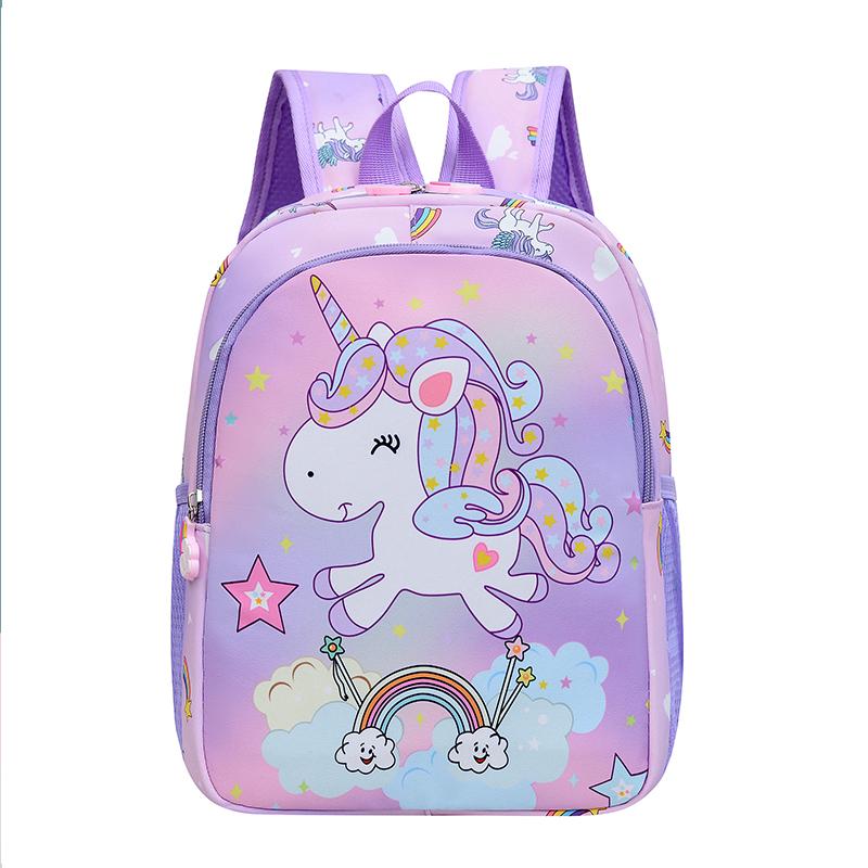 

Мультяшный рюкзак с единорогом 2025 Новый милый рюкзак для девочки Дошкольный маленький рюкзак Тренд фиолетовый