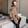 Women's 2025 Winter Hooded Lambswool Fleece Baseball Jacket In Khaki Yellow