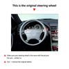 Microfiber Leather Car styling Interior Steering Wheel Cover Trim For Mercedes Benz C CL E S Class W140 C140 W202 W210 W124