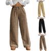 Women's Color Fashion Plush Casual Pants Loose Plush Thermal Pants
