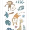 3 plaquettes de stickers safari