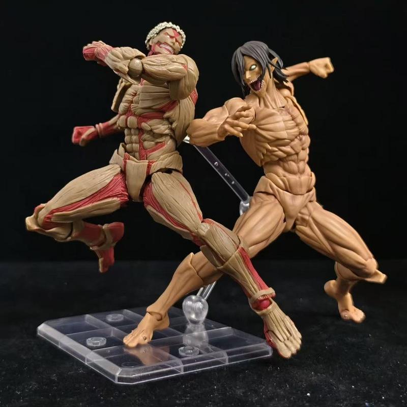 New High Quality Attack On Titan Anime The Armored Titan Eren Jaeger Figures Statue Collection Movable Model Doll Toy Gift