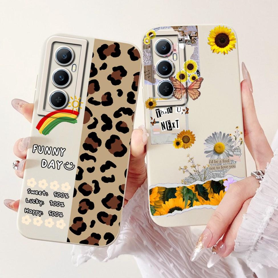 Funda For Realme C65 RMX3910 Back Cover For Realme C65 4G Case Shockproof Luxury Flowers Cute Cartoon Cool Silicone Bumper Coque