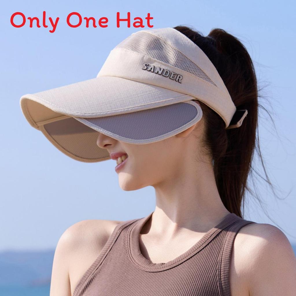 Summer Sun Protection Hat For Women With Large Brim Foldable Uv Shield Polyester Outdoor Sun Hat