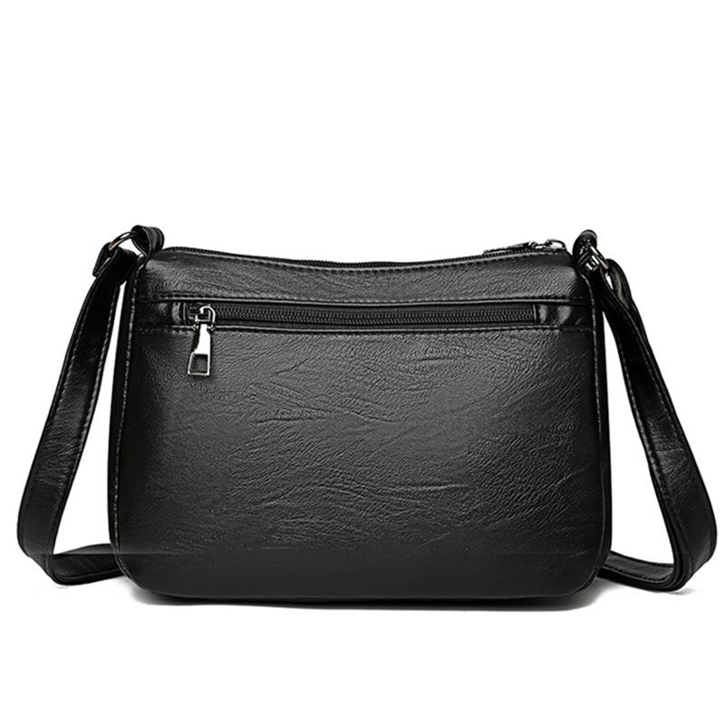 Bolso bandolera informal de gran capacidad para mujer, bolsos de hombro tipo bandolera de piel sintética, bolso de viaje de Color sólido, Bolsa femenina
