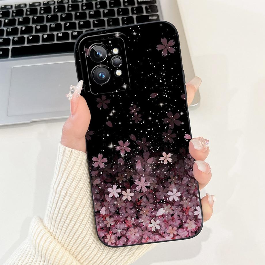 For Realme GT2 Pro Realme GT7 Pro Phone Case Realme Neo2 GT 2 Fundas Liquid Silicone Soft Back Cover Rabbit Panda Flower Capa