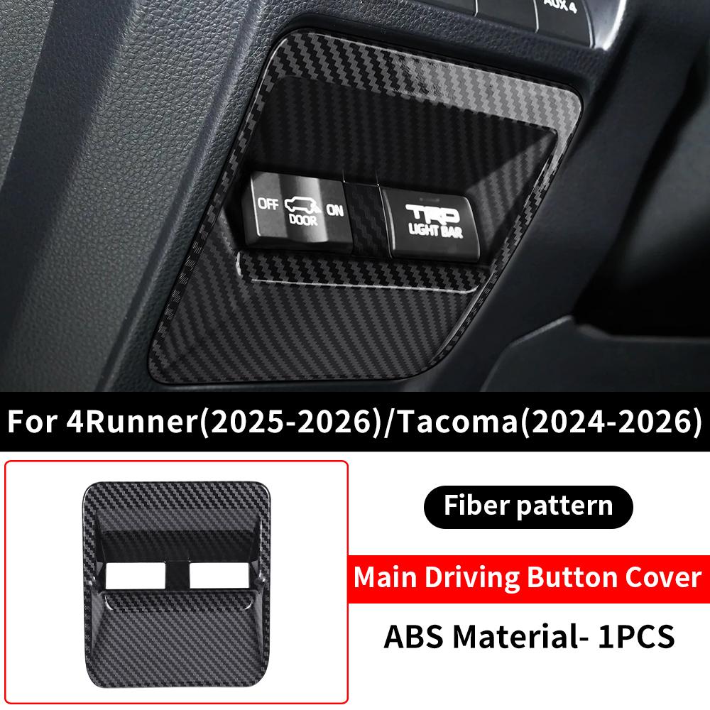 For 2024 2025 2026 Toyota 4Runner Tacoma Main Driving Function Button Frame Decorative Panel Interior Upgraded Accessories