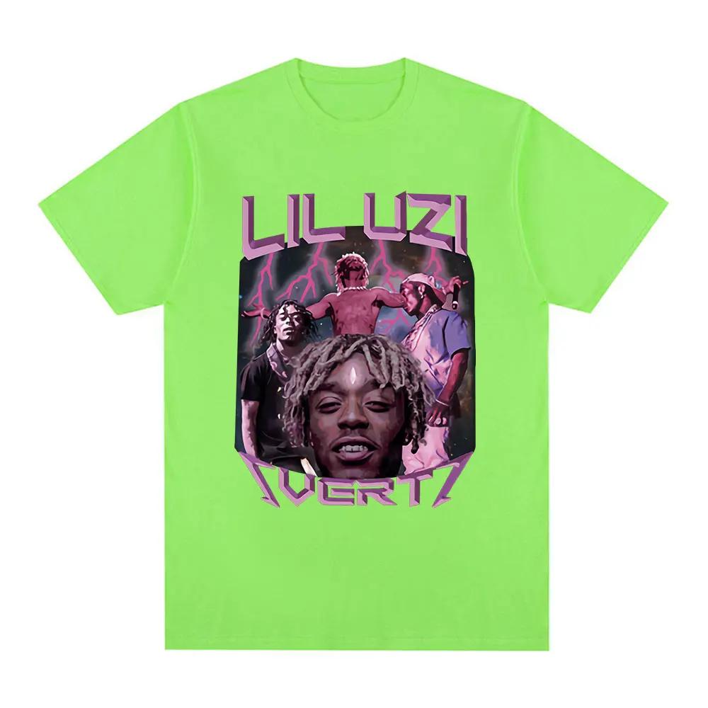 Rapper Lil Uzi Vert Graphic Print T-shirt Hip Hop Vintage Short Sleeve T Shirt Cotton Casual Oversized T-shirts Streetwear Unisex