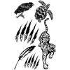 Y2K Sexy Butterfly English Cross Finger Waist Belly Tattoo Sticker Holiday Party Decoration Sticker