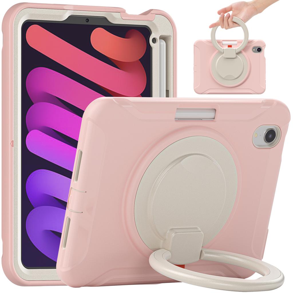 Hybrid Case for IPad Mini 7 A17 Pro 2024 Mini 7 2021 8.3 Inch Model A2993 A2995 A2996 A2567 A2568 A2569 360 Rotating Stand Cover