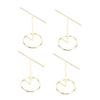 4pcs T Shaped rring Display Stand Jewellery Display Stand Photo Props T Shape Slotted Necklace Stand for Store Closet
