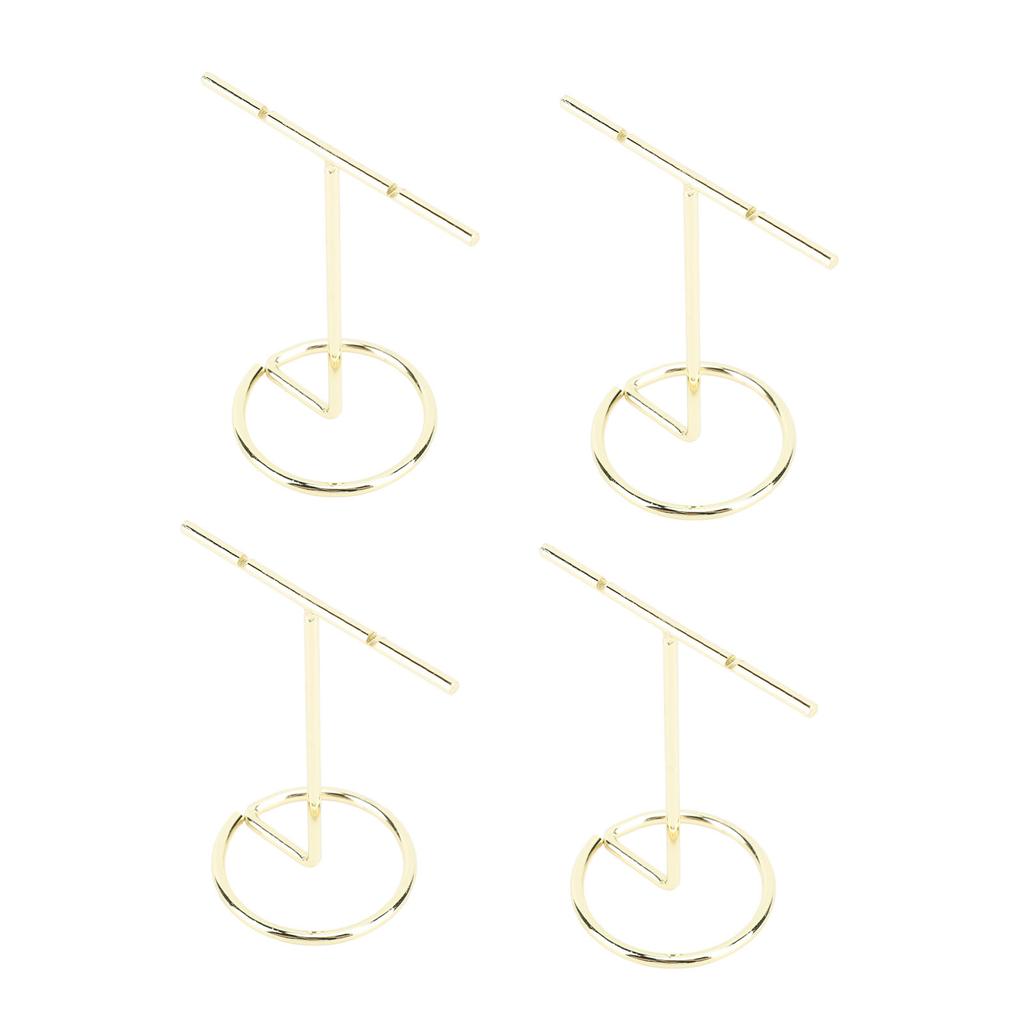 4pcs T Shaped rring Display Stand Jewellery Display Stand Photo Props T Shape Slotted Necklace Stand for Store Closet
