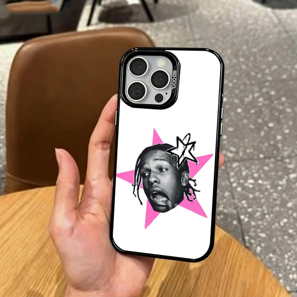 T-Travis S-ScottS Singer Phone Case For iPhone17,16,15,14,13,12,11 Plus,Pro Max Colored Silver Plated Inside Cover