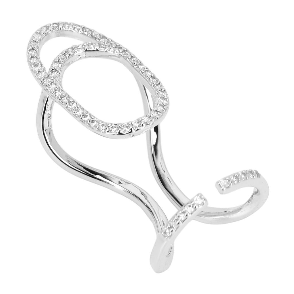 Nail Ring Safe Healthy Adjustable Fashionable Fingernail Jewelry Decorations for Parties Weddings3048 White Gold