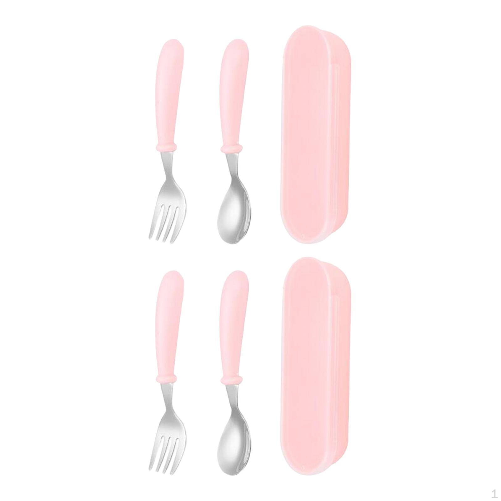 

Набор столовых приборов для детей из 2 предметов с сумкой для хранения, сервировочные приборы, переносная столовая посуда