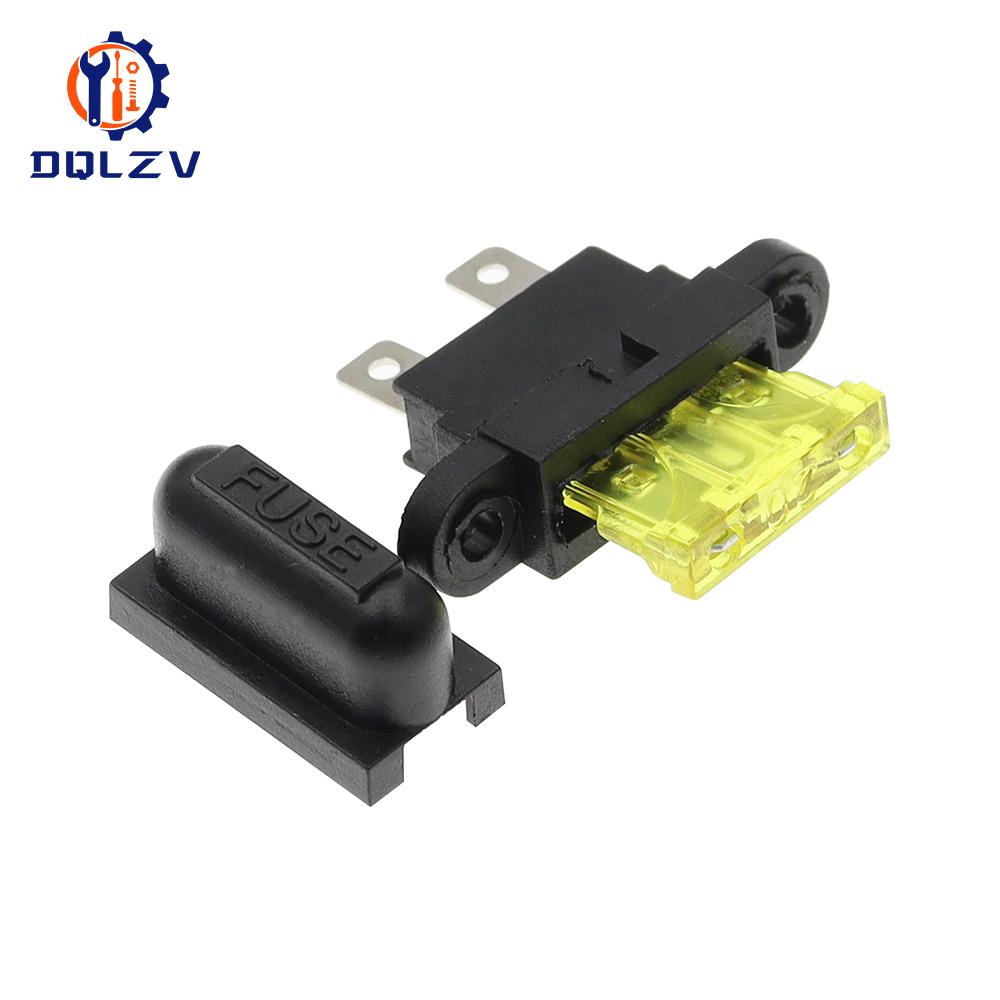 Waterproof Auto Standard Middle Fuse Holder + Car Boat Truck ATC ATO Blade Fuse 5A 7.5A 10A 15A 20A 25A 30A 35A 40A Fuse Holders1