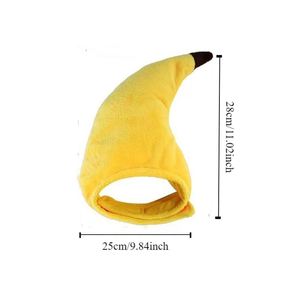 Adjustable Banana Cat Head Cover Cute Pet Headwear Funny Role-Playing Costume Pet Party