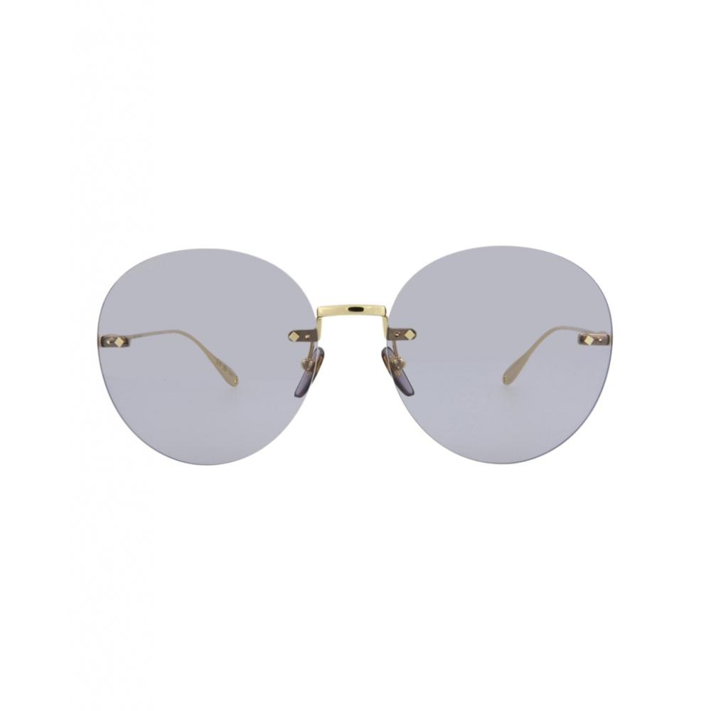 

Gucci Round Frame Metal Sunglasses Gold Gold Violet One Size