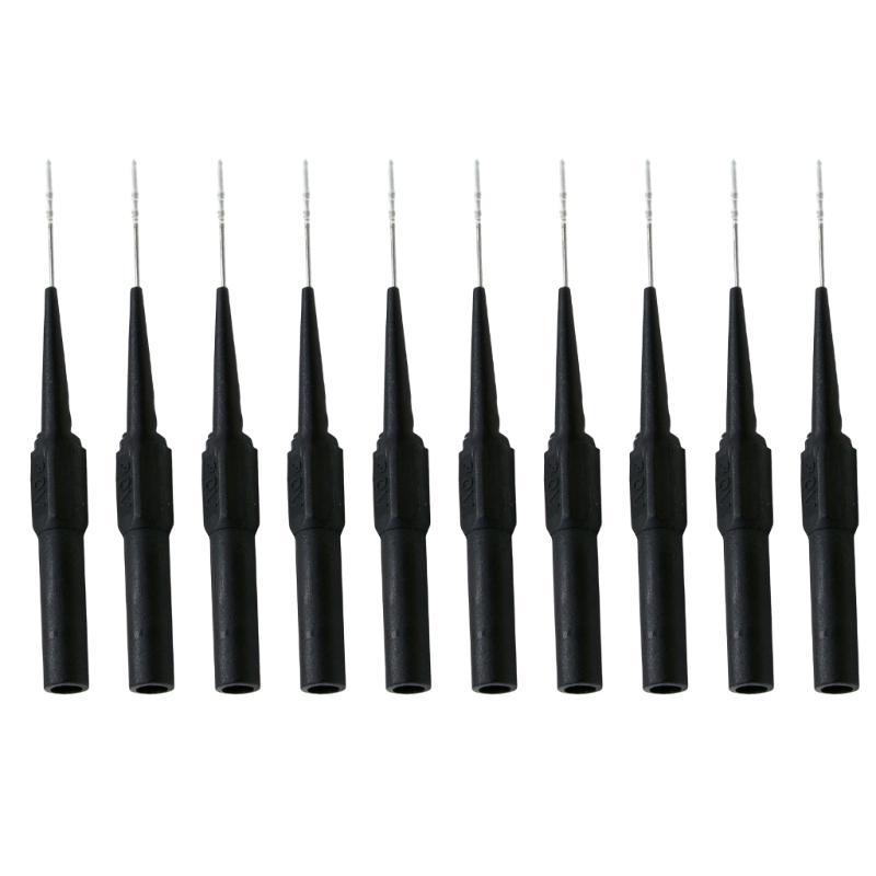 10pcs High Precise Automotive Test Probes With Excellent Conductivity For Reliable Circuit Diagnostics And Maintenance чёрный