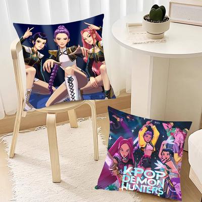 Movie K-KPop D-Demon Hunters Pillow Case Sofa Cushion Cover Room Home Decoration