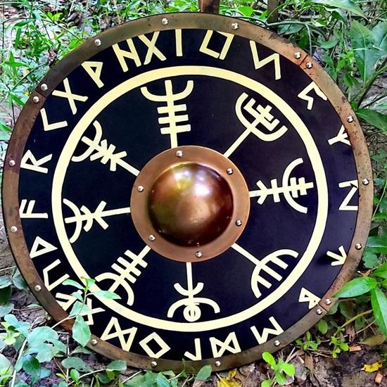 Medieval Viking Shield Wooden Shield Viking Shield Replica Medieval Warrior Shield 60.96 Cm