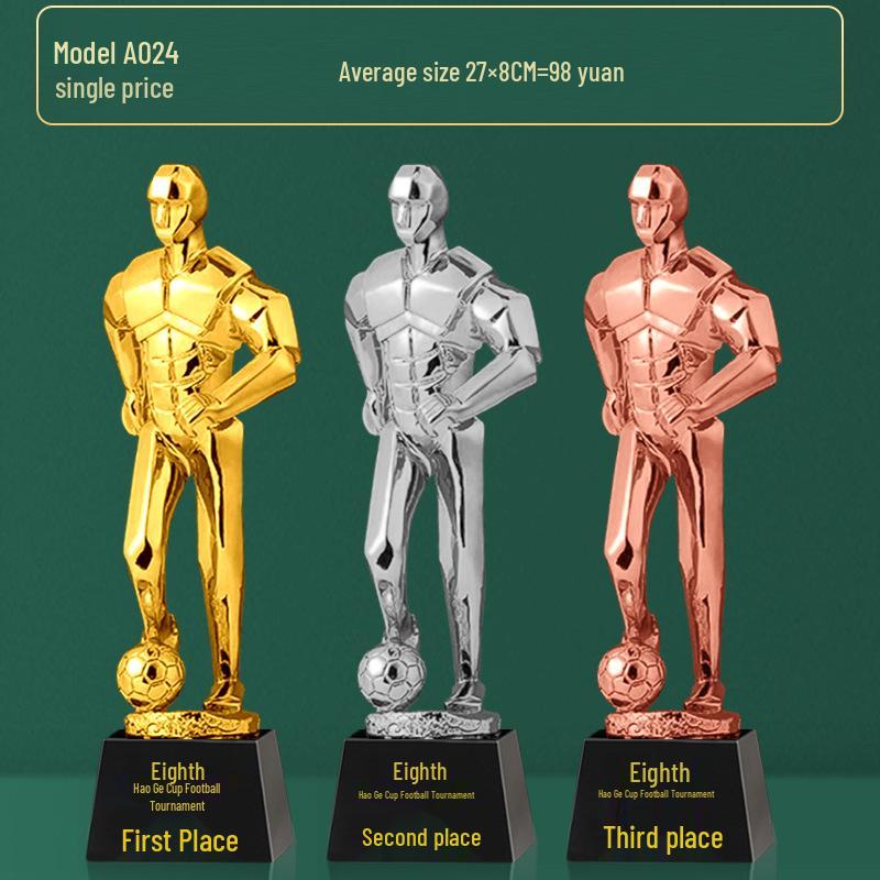 Custom Crystal Football Trophy - 2025 Golden Boot Top Scorer Award (Extra Large)