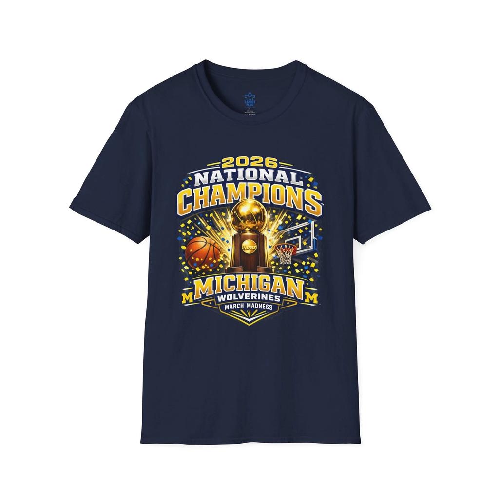 Michigan 2026 Men’s College Basketball National Champions T Shirt | UConn Final