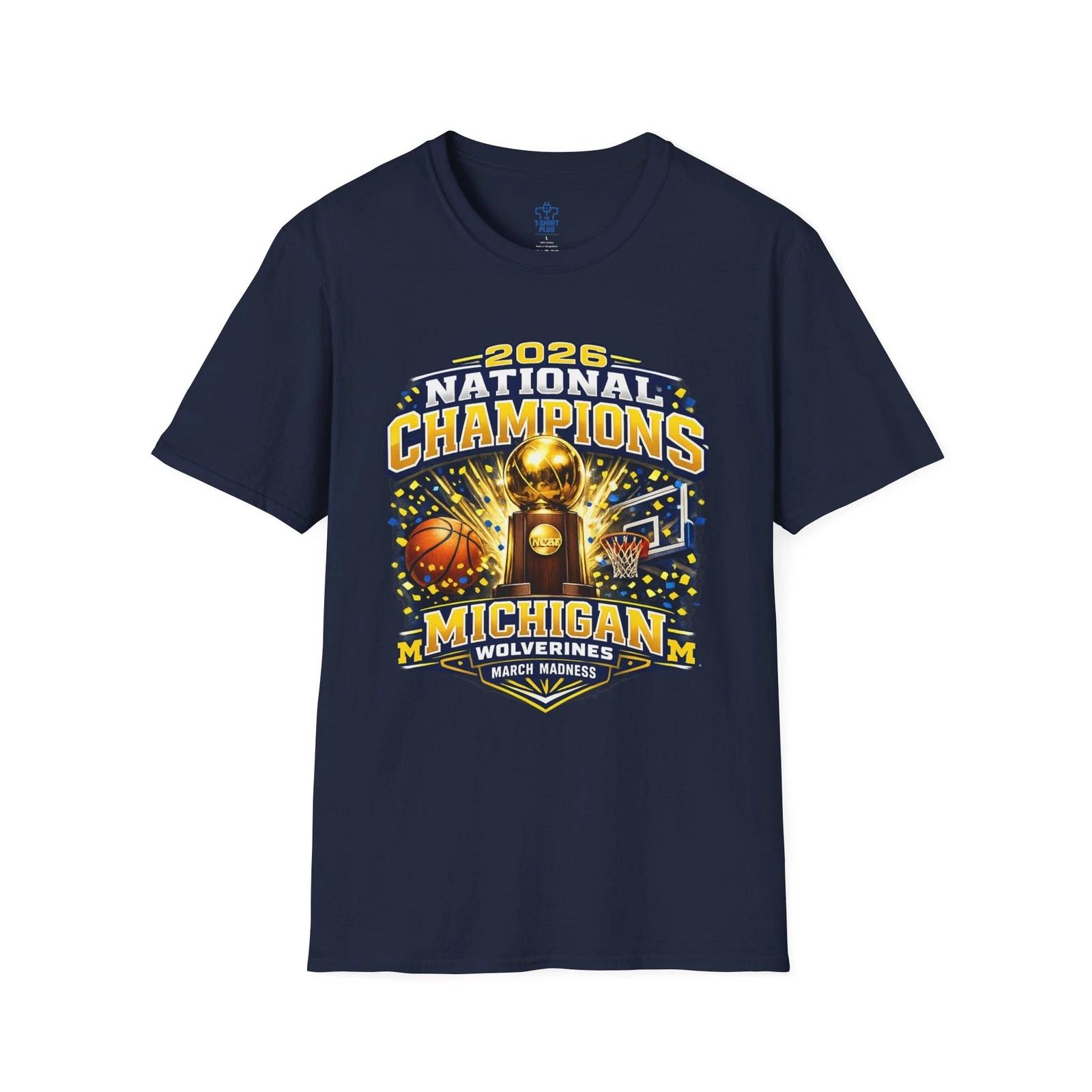 

Michigan 2026 Men’s College Basketball National Champions T shirt | UConn Final 2XL