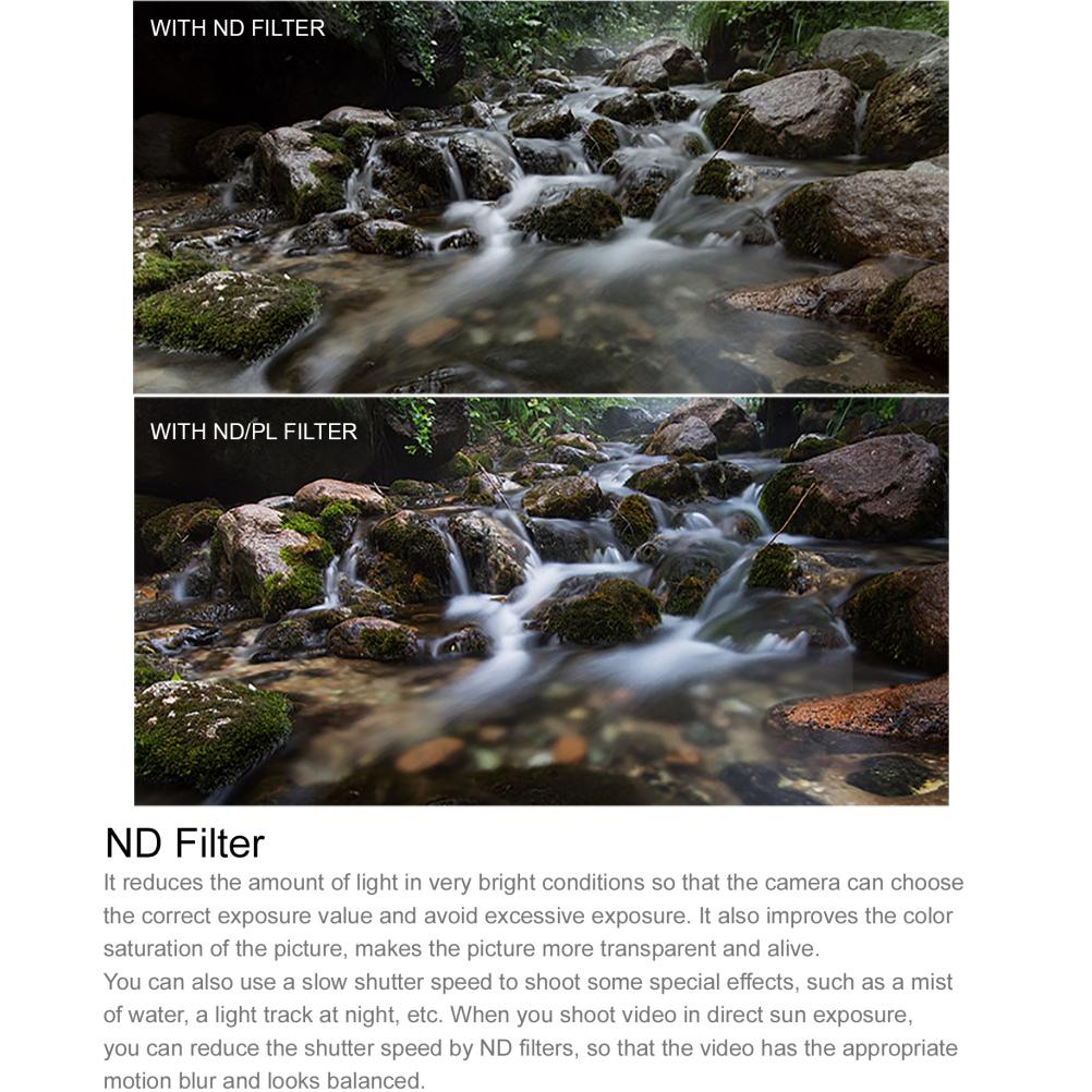 Lens Filters Set Compatible for Mini 3 Pro Drone CPL ND PL Dimming Camera Lens Protection Filters Easy Install Drone